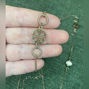 Gold Tory Burch Pendant Necklace